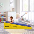 thumbnail image 3 of Patiojoy Folding Incline Gymnastics Mat Cheese Wedge Shape Tumbling Mat for Training & Exercising W/Handles Yellow, 3 of 10