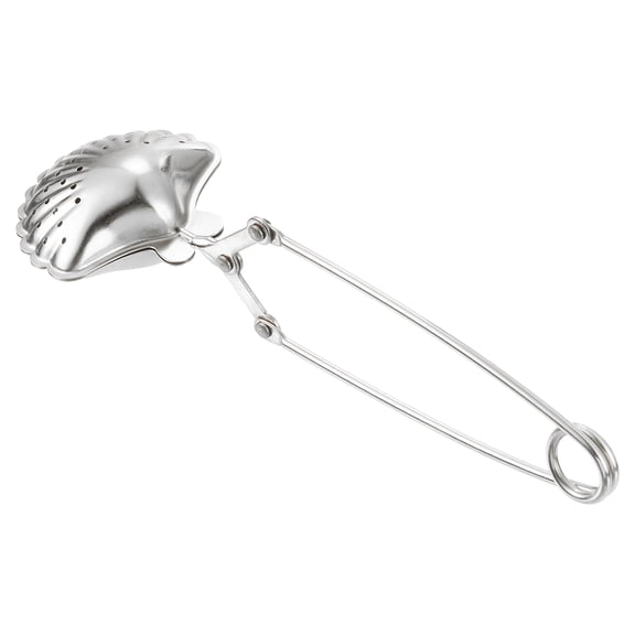 1 Pcs Seashell Snap Tea Ball Infuser, Tea Strainer, Silver