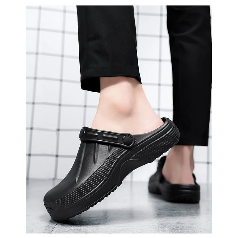 Men’s Non-Slip Work Clogs – Lightweight, Oil & Slip Resistant, Waterproof Mules For Indoors Or Outdoors
