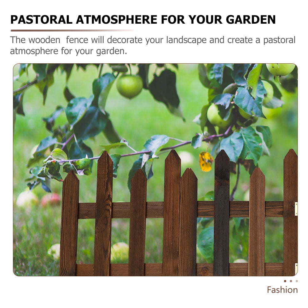 FELTECHELECTR Lawn Edging Garden Fence Wooden 1Pack