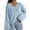 Blue, variant on DOKOTOO Sweaters for Women V Neck Long Sleeve Crochet Knit Pullover Lightweight Sweater Drop Shoulder Casual Fall Winter Tops S-2XL