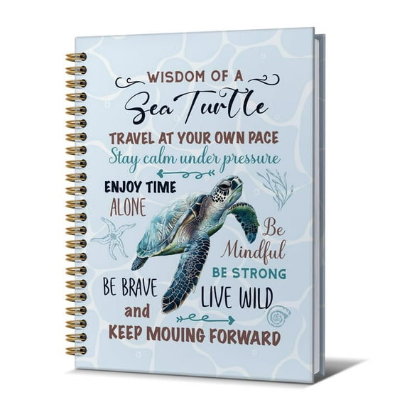 Cuaderno Zpvuklkl Turtle para mujer y hombre con tapa dura 14,8 x 21 cm
