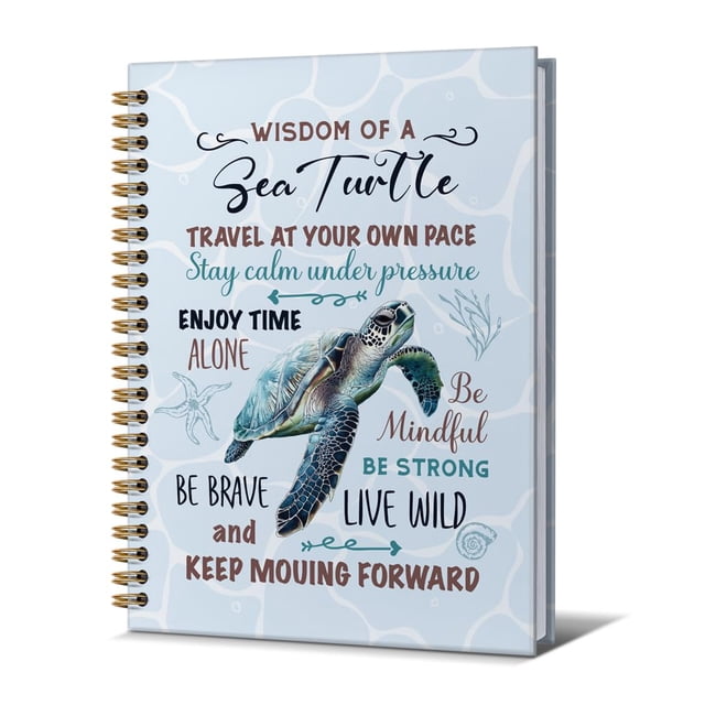 Cuaderno Zpvuklkl Turtle para mujer y hombre con tapa dura 14,8 x 21 cm