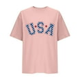 thumbnail image 6 of NuoCaiYun New Women Cotton Tops, Spring Summer Ladies Short Sleeve Round Neck Casual Independence Day Printed T-Shirt, 6 of 6
