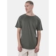 thumbnail image 7 of No Boundaries Men's & Big Men's Longline Curved Hem Elongated Tee Shirt, 2-Pack, Sizes XS-5XL, 7 of 7