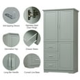 thumbnail image 5 of ChromaCore Tall Wide Storage Cabinet with 3 Doors & 3 Drawers and Adjustable Shelves for Home,Office,Assembly Required, 5 of 7