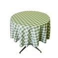 thumbnail image 5 of LA Linen Polyester Gingham Checkered 90-Inch Round Tablecloth, Pink and White, 5 of 7