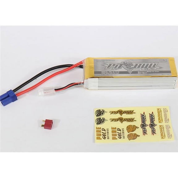 Pit Bull Tires PBB6A100C3S Pure Gold 11.1v 6000mah 3s 100c Lipo: Ec5/T-plug style connector