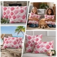 thumbnail image 5 of Pink Geometric Moroccan Outdoor Waterproof Pillow Covers, Abstract Art Pink Ombre Modern Decorative Square Throw Pillowcase Sofa Cushion Sham for Patio/Couch/Chair, 26"x26" 2 Pack, 5 of 8