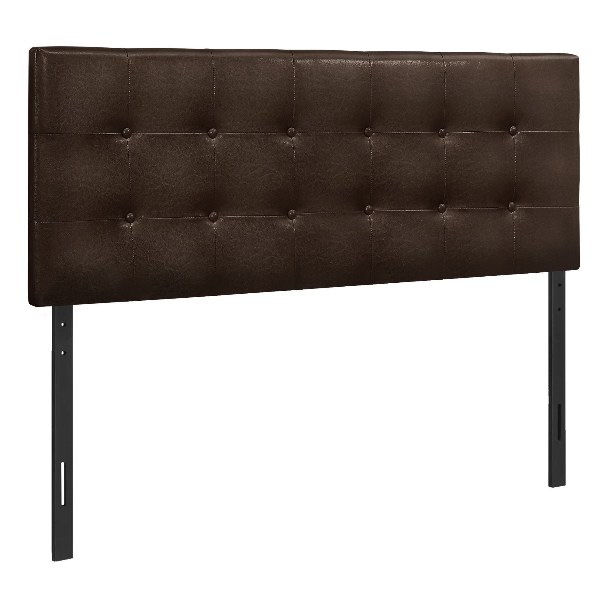 Monarch Specialties Contemporary Modern Tufted Upholstered Faux Leather
