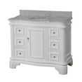 thumbnail image 5 of Katherine 42" Bathroom Vanity with White Cabinet and Carrara Marble Top, 5 of 5