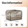 thumbnail image 5 of Kdxio Vineyard Landscape 1 Print Toaster Cover Bread Machine Cover Fits for Most Standard 2 Slice Toasters,Keep Toaster Free From Dust And Fingerprint Oven Dustproof Cover, 5 of 7