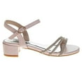 thumbnail image 2 of Badgley Mischka Girls Low Heeled Dress Sandals. (Little Kids Big Kids), Pink, Size: 1, 2 of 7
