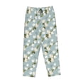 thumbnail image 4 of Naloa Tulips Flowers Print Women’s Ultra-Soft Comfy Pajama Lounge Pants with Pockets & Drawstring, 4 of 8