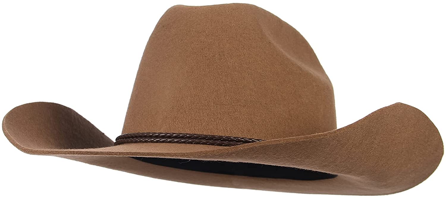 Classic Wool Felt Cowboy Hat Western 