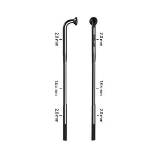 Odyssey Stainless Steel Spokes – 14g, 184mm, Black With Nipples (Box Of 40)