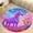 Flannel-1, variant on Cute Unicorn with Rainbow Round Area Rugs for Bedroom Living Room, 4FT Soft Comfy Indoor Circle Carpets, Floor Mat