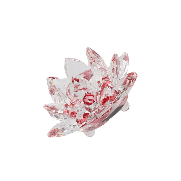 Pisapapeles de Cristal Cateissary Flor de loto Feng Shui Rojo