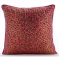 thumbnail image 1 of Funda de almohada con lentejuelas texturizadas en rosa dorado, 30 x 30 cm (12 x 12 pulgadas), de seda Zari, cuadrada, bordada a mano, dorada, moderna - Calidez y amor, 1 of 5