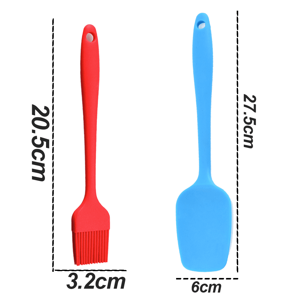 Silicone Spatula and Brush Set of 2 Baking and Cooking Utensils Bastin –  Bakerswish