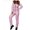 Pink, variant on LANGWYQU Long Sleeved Winter Fashion Hooded Zipper Snowsuit One Piece Jumpsuit