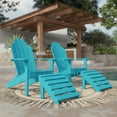 thumbnail image 2 of Wildridge Classic Footrest, Aruba Blue - Outdoor Weather Resistant HDPE Ottoman for Adirondack Chair, 2 of 4