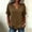 Brown, variant on Short Sleeve Tops for Women Summer Blouse Office Work Basic Casual V-Neck Brown Ladies Shirts Rolled Sleeve