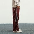 thumbnail image 5 of Men's Baggy Track Pants Y2K Streetwear Pants Drawstring Letter Pockets Casual Lounge Trousers Red M, 5 of 9