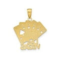 thumbnail image 2 of 14K Yellow Gold Las Vegas Playing Cards Charm Pendant (NO Chain), 2 of 4