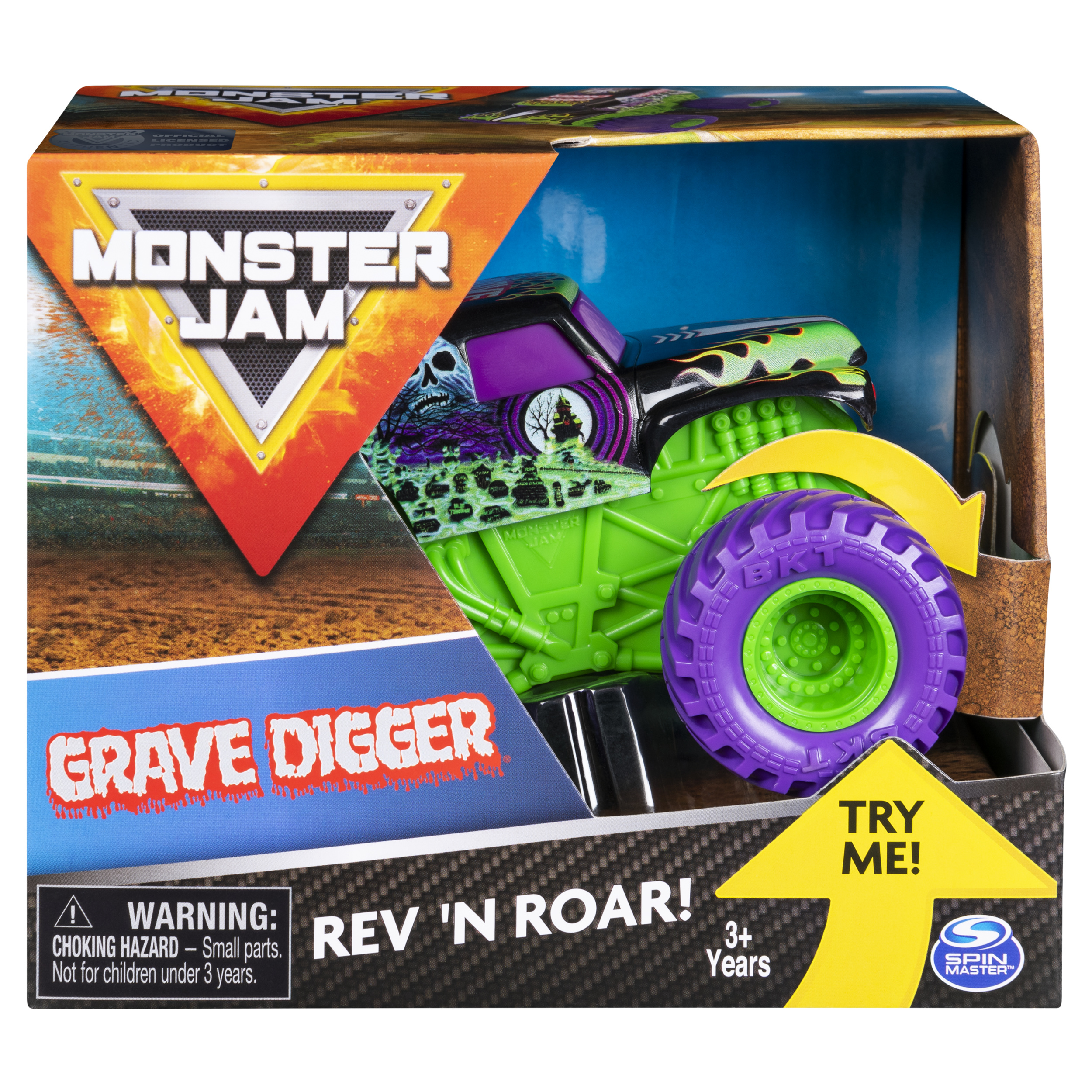 Monster Jam, Official Grave Digger Rev â€˜N Roar Monster Truck, 1:43