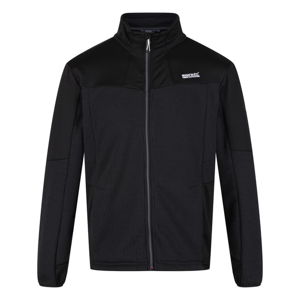 Regatta - Forro Polar Highton II para Hombre (Negro Rinoceronte, Ceniza)
