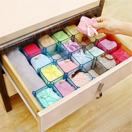 Case Series Replacement Divider (Plastic Storage Box,HURRISE 6Pcs/set Underwear Bra Socks Storage Plastic Box Organizer Case Desktop Drawer Divider)