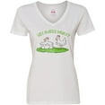 thumbnail image 3 of Inktastic Hey, Guess What? Chicken Butt Women's V-Neck T-Shirt, 3 of 5