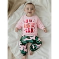 thumbnail image 6 of Jxzom Baby Girl First Birthday Outfit In My One Year Old Era Sweatshirt Tops Long Sleeve 1st Birthday Shirt with Rugby/Camouflage Pants Fall Clothes Set, 6 of 10
