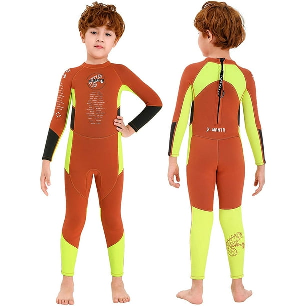 Teenager Neoprene Wetsuit 2.5mm One Piece Diving Suit Kid Keep Warm Overall  Swimsuit Young Men Swimming Wet Suit