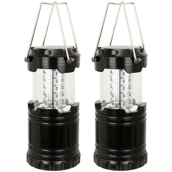 BalanceFrom Ultra Bright LED Collapsible Camping Light 2 Pack, Portable Water Resistant Camping Lantern Flashlights, Emergency Lights for Camping, Outage
