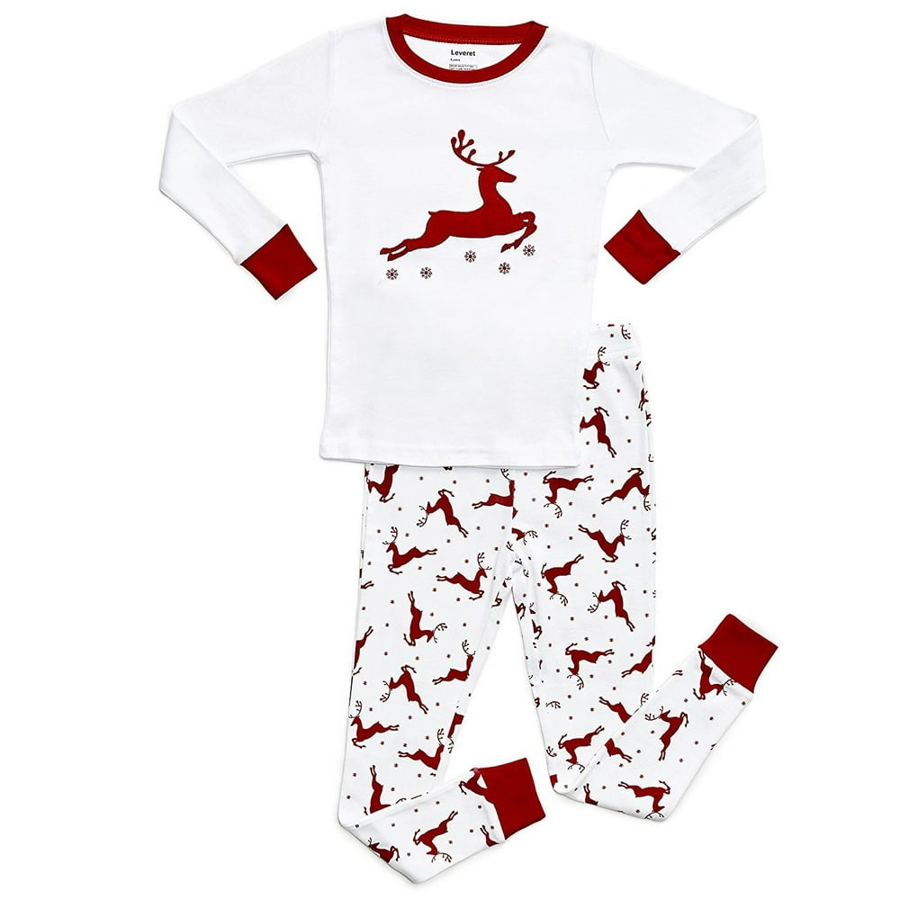 Leveret - Kids Christmas Pajamas Santa Pajamas Boys Girls & Toddler ...