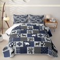 thumbnail image 2 of Erosebridal Safari Animals Deer Quilt King,Vintage Patchwork King Coverlet Set For Boys,3-Piece, 2 of 7