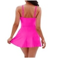 thumbnail image 3 of One Piece Swimsuits for Women Tummy Control Swim Dresses Skirt Tie Knot Swimdress Bathing Suit, 3 of 5