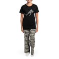 thumbnail image 4 of CafePress - Hockey Languages Typography Pajamas - Women's Short Sleeve Print T-Shirt and Pants Dark Cotton Pajama Set, 4 of 7