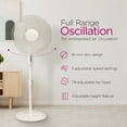 thumbnail image 2 of HomePoint Ventilateur sur Pied Oscillant à Tête Inclinable 16 Pouces 3 Vitesses, Blanc, 2 of 6