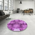 thumbnail image 4 of Ahgly Company Machine Washable Indoor Rectangle Transitional Heliotrope Purple Area Rugs, 8' x 12', 4 of 7