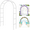 White, variant on 7.87ft Garden Arch Trellis for Climbing Plants, Metal Arch Frame, Pumpkin Archway Outdoor Garden Arbors and Arches for Halloween Christmas Birthday Party Baby Shower Decoration,Black