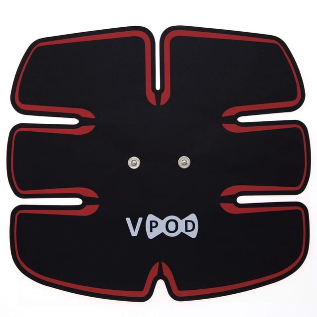 Electrodos de estimulación muscular inalámbricos VPOD Tens para fortalecer y definir abdominales (se venden por separado), color negro