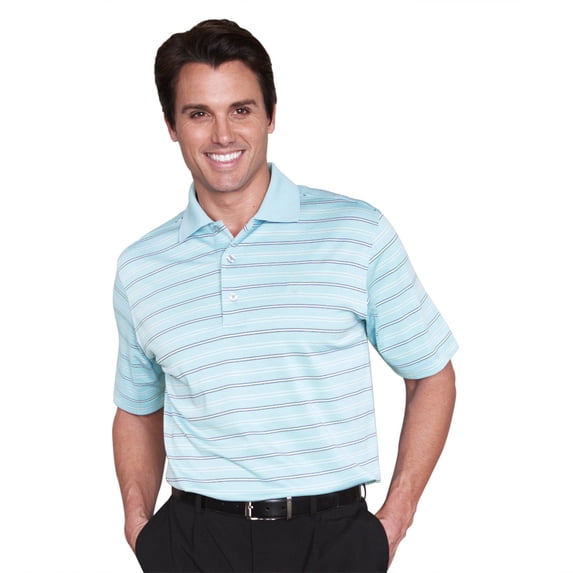 Monterey Club Men's Player Tonal Stripe Texture Golf Polo Shirt #1633
