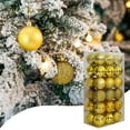 thumbnail image 3 of Xinwanna 36Pcs Mini Shatterproof Christmas Balls 3cm Diameter Shiny Matte Glitter Xmas Balls Plastic Ornament (Green), 3 of 13