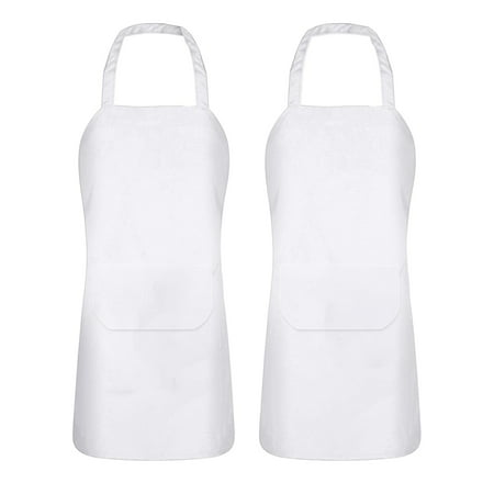 

2pcs Bartender With 2 Pockets BBQ Adjustable Neck Strap Home Kitchen Bib Apron