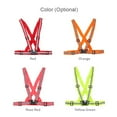 thumbnail image 3 of Unisex Reflective Vest Reflective Safety Waistcoat Reflective Stripe Vest Gear Stripes Jacket High Visibility for, 3 of 8