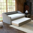 thumbnail image 5 of Sleep Sync Boyd Sleep Manchester Linen Upholstered Twin Daybed with Trundle Beige, 5 of 5