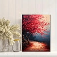 thumbnail image 2 of UXIEQU 12x16 Inch 2D Flat Blooming Red Blossom Tree Wall Art Vibrant Floral Landscape Home Decor, 2 of 8